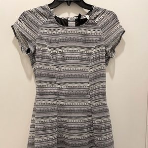 HM Black & White lined dress